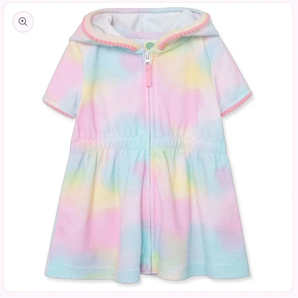 Little Me Tie Dye Toddler Swim Coverup-Size 4T